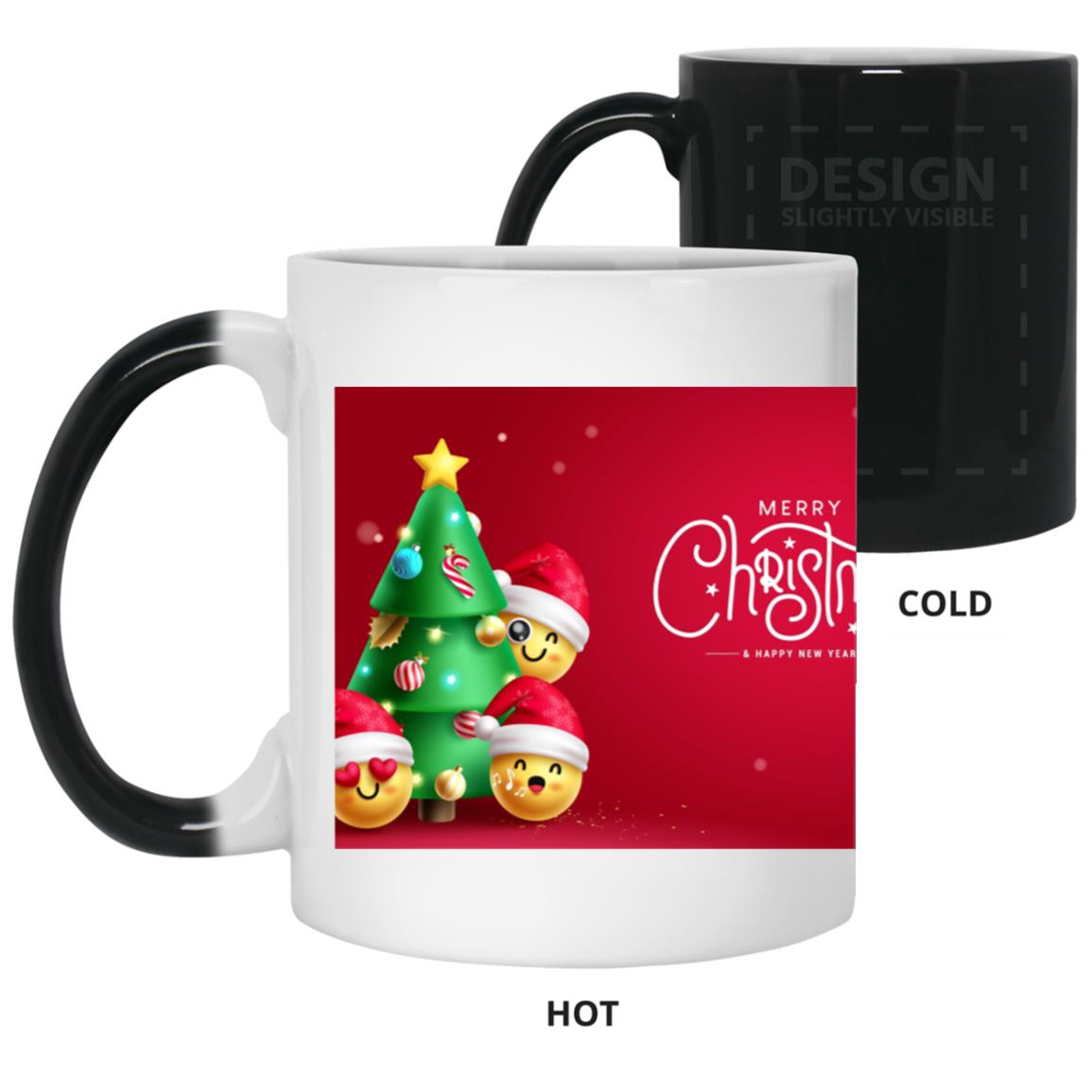 Emoji Merry Christmas Color Changing Mug