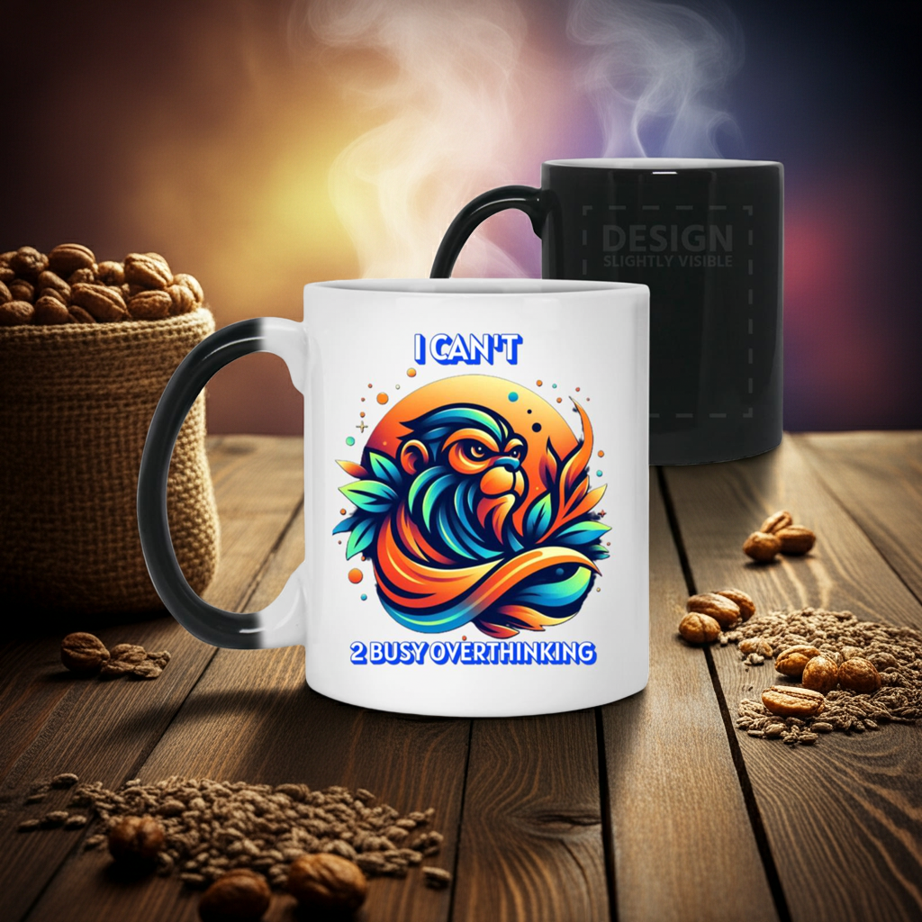I CAN'T 2 BUSY OVERTHINKING 11 oz Color Changing Mug
